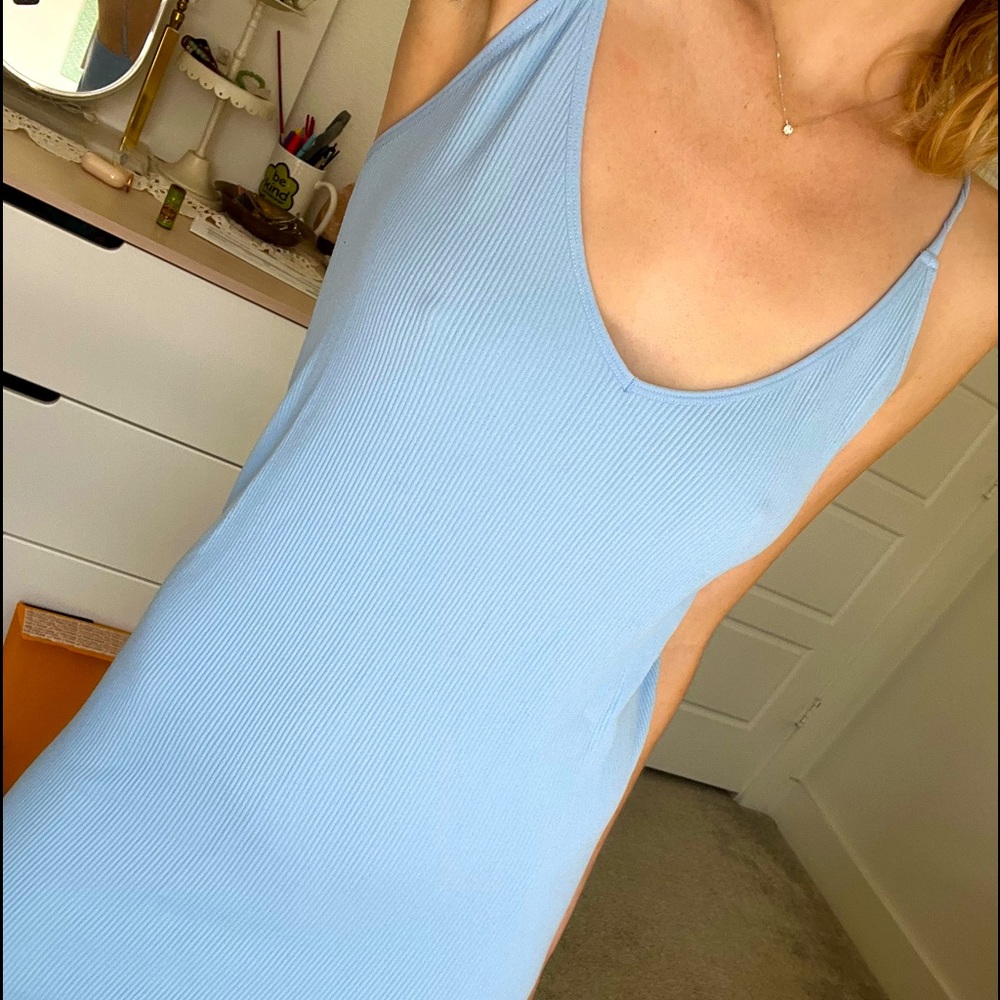 Garage Baby Blue Body Con Dress